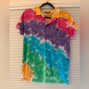 Polo Ralph Lauren Tie Dye Collared Shirt Medium